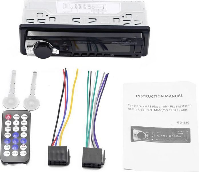 Автомагнитола CAR MP3 SA 520 ISO + Bluetooth 1DIN USB NF-00009662 фото