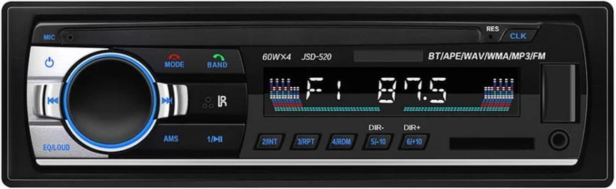 Автомагнитола CAR MP3 SA 520 ISO + Bluetooth 1DIN USB NF-00009662 фото