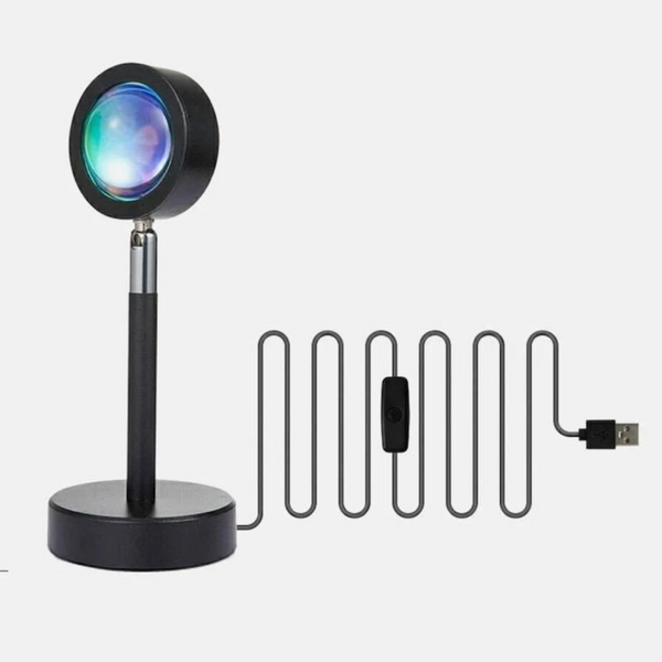 Лампа з проєкцією заходу Sunset Lamp LED RGB USB для фото та декору 228-jmpx  фото