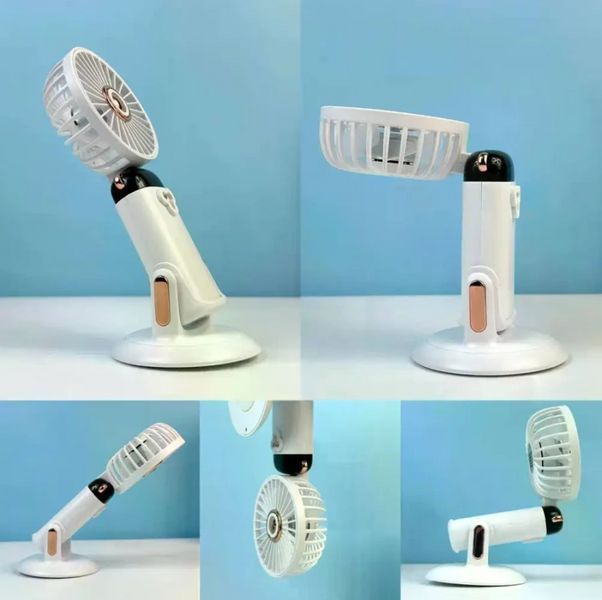 Вентилятор із присоском Mini Fan TP-01 акумуляторний USB портативний з дисплеєм NF-00009120 фото